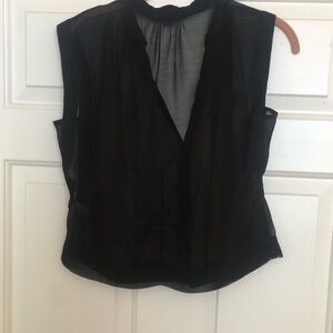 Forever 21 Sheer Black Sleeveless Blouse